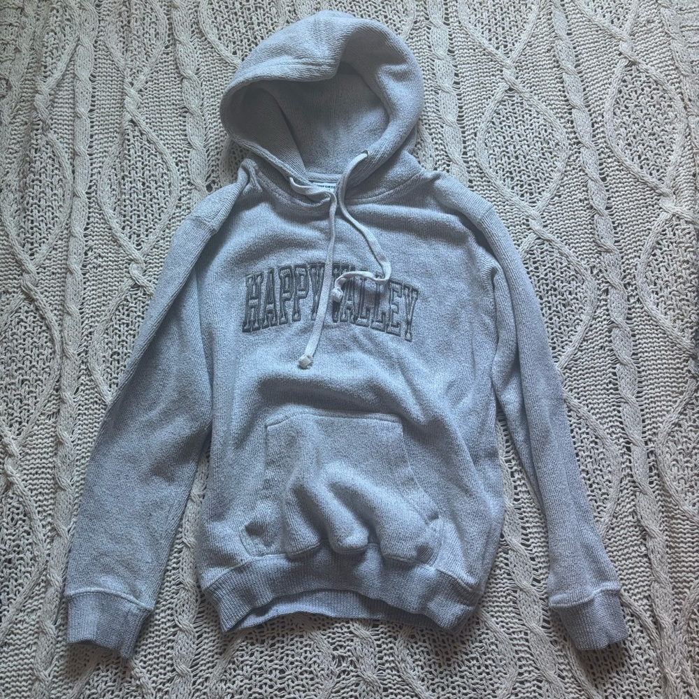 Happy Valley PA Penn State Pennstate light grey gray hoodie hooded jacket coat